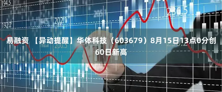 易融资 【异动提醒】华体科技（603679）8月15日13点0分创60日新高